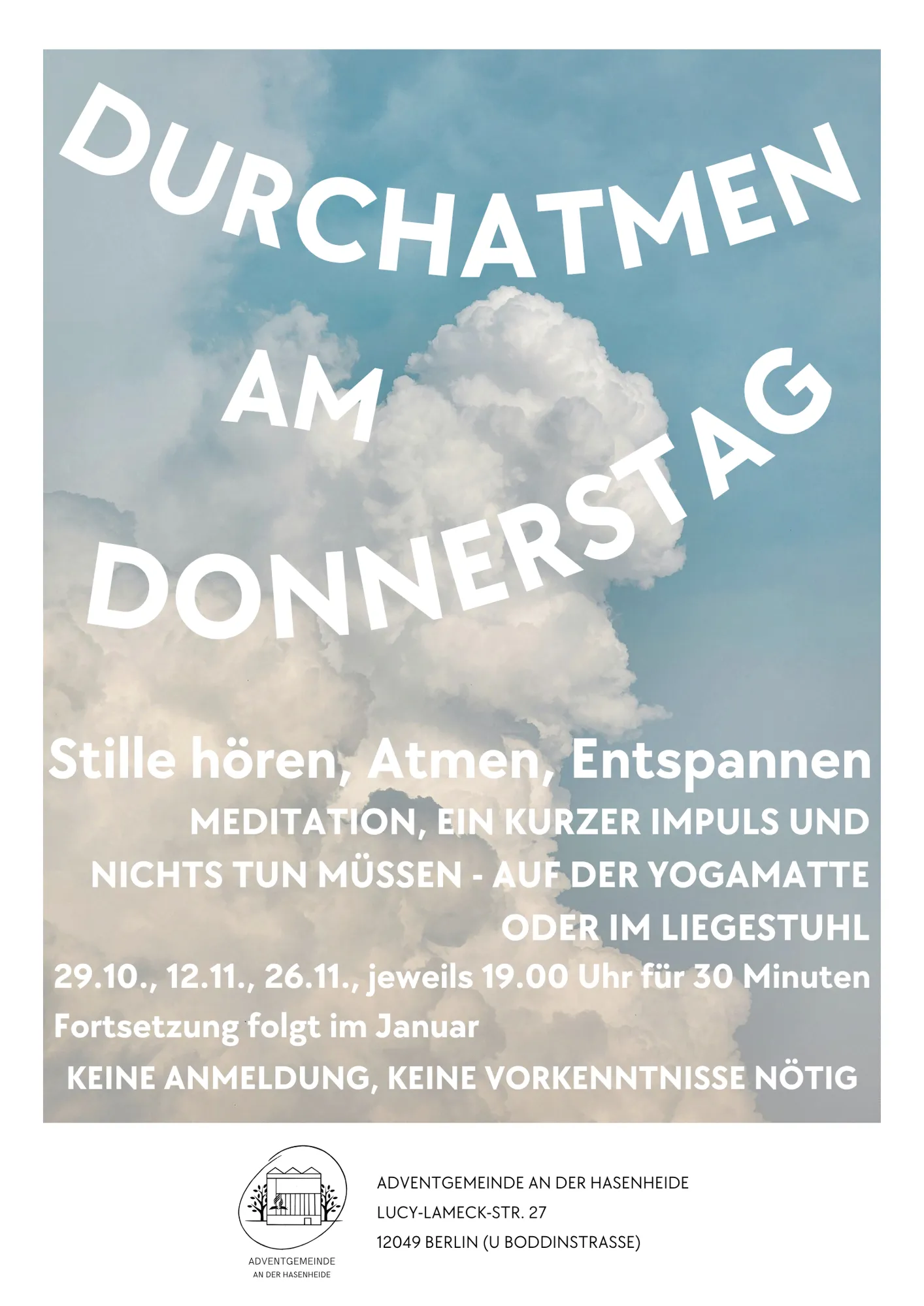 DURCHATMEN AM DONNERSTAG