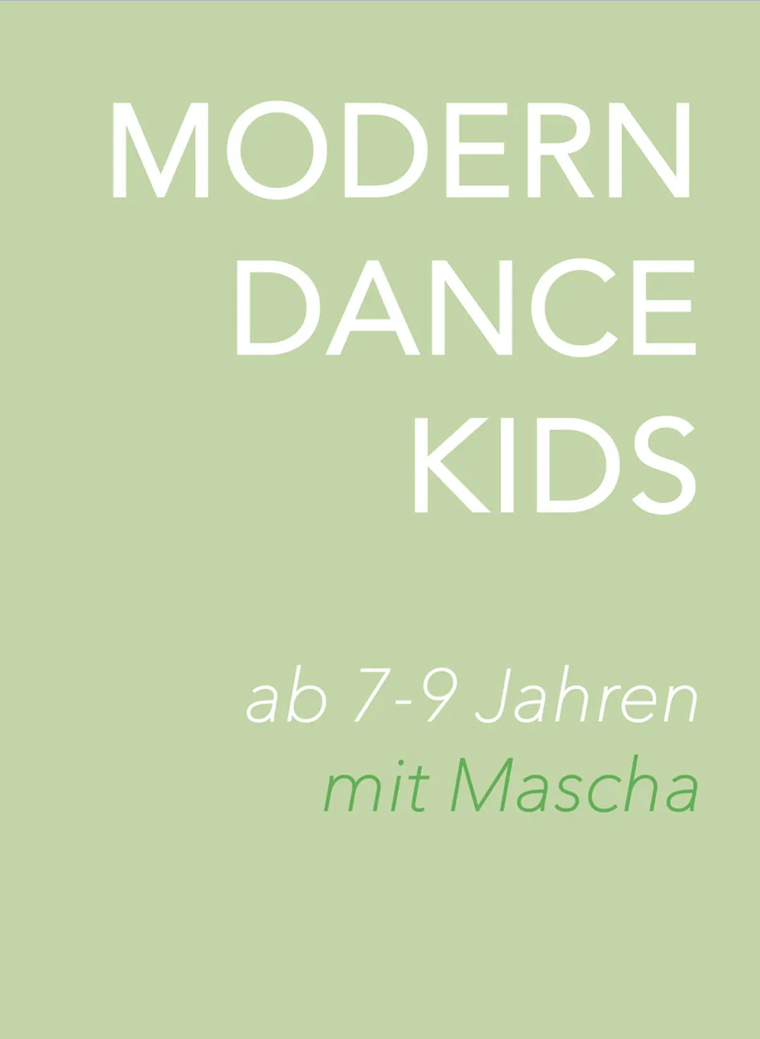 Modern Dance Kids mit Mascha