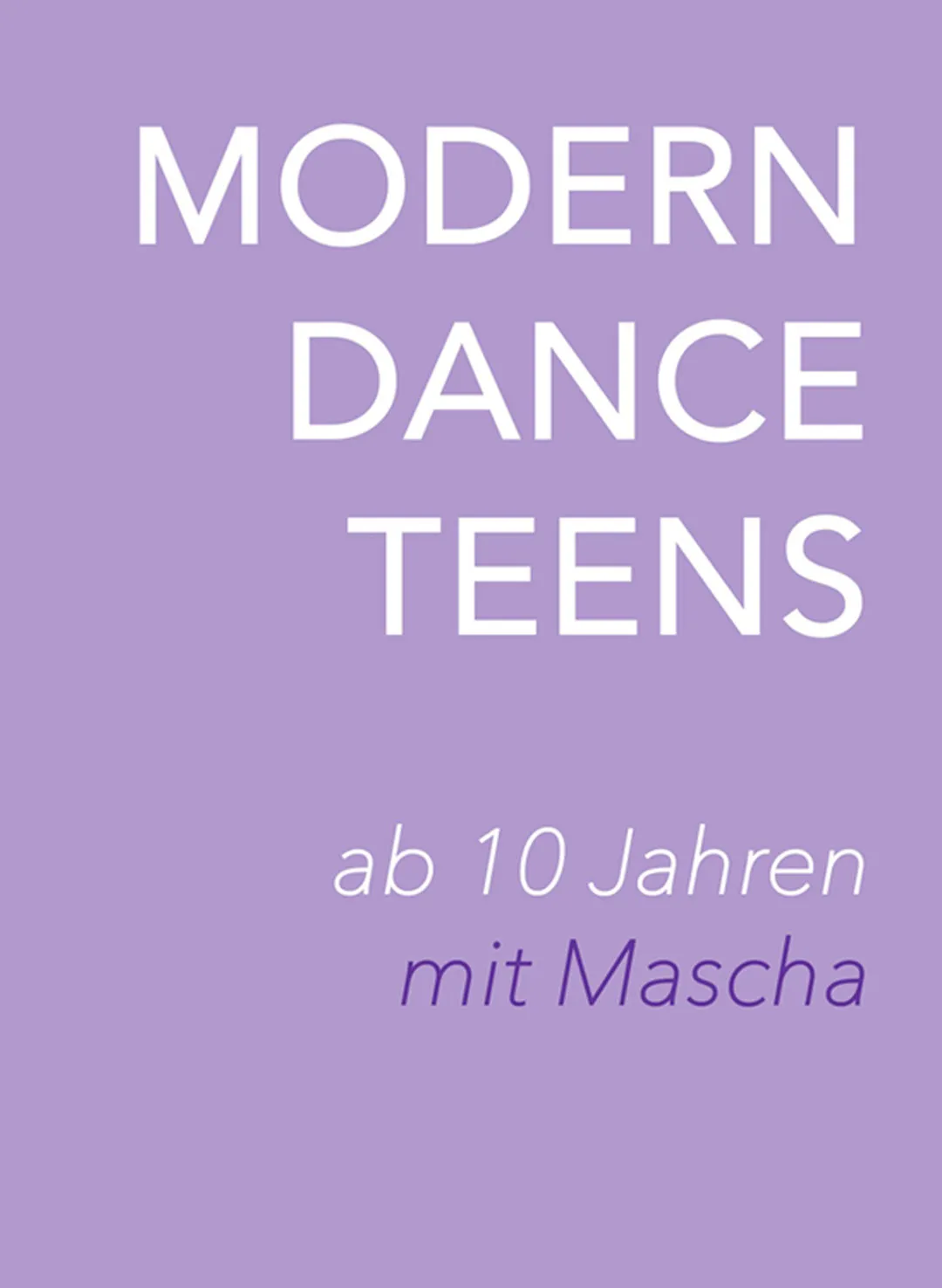 Modern Dance Teens mit Mascha